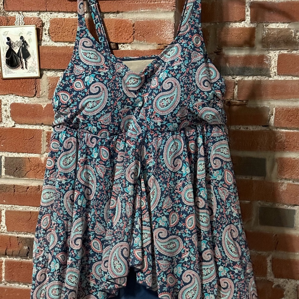 Catherines Paisley Bathing Suit (Top and Shorts)